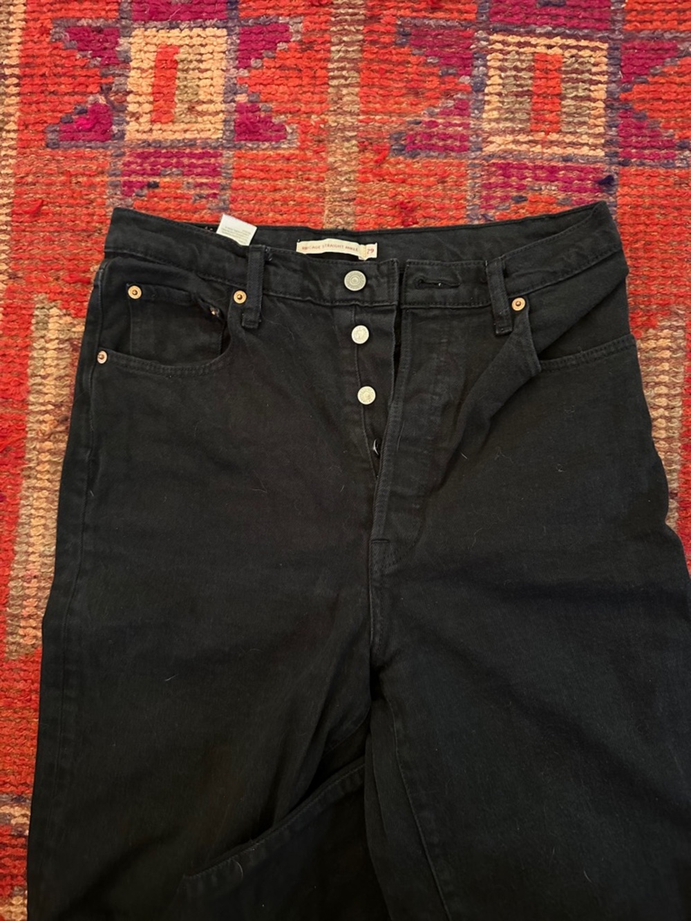 Levi's High-Rise Black Button-Fly Women's Jeans